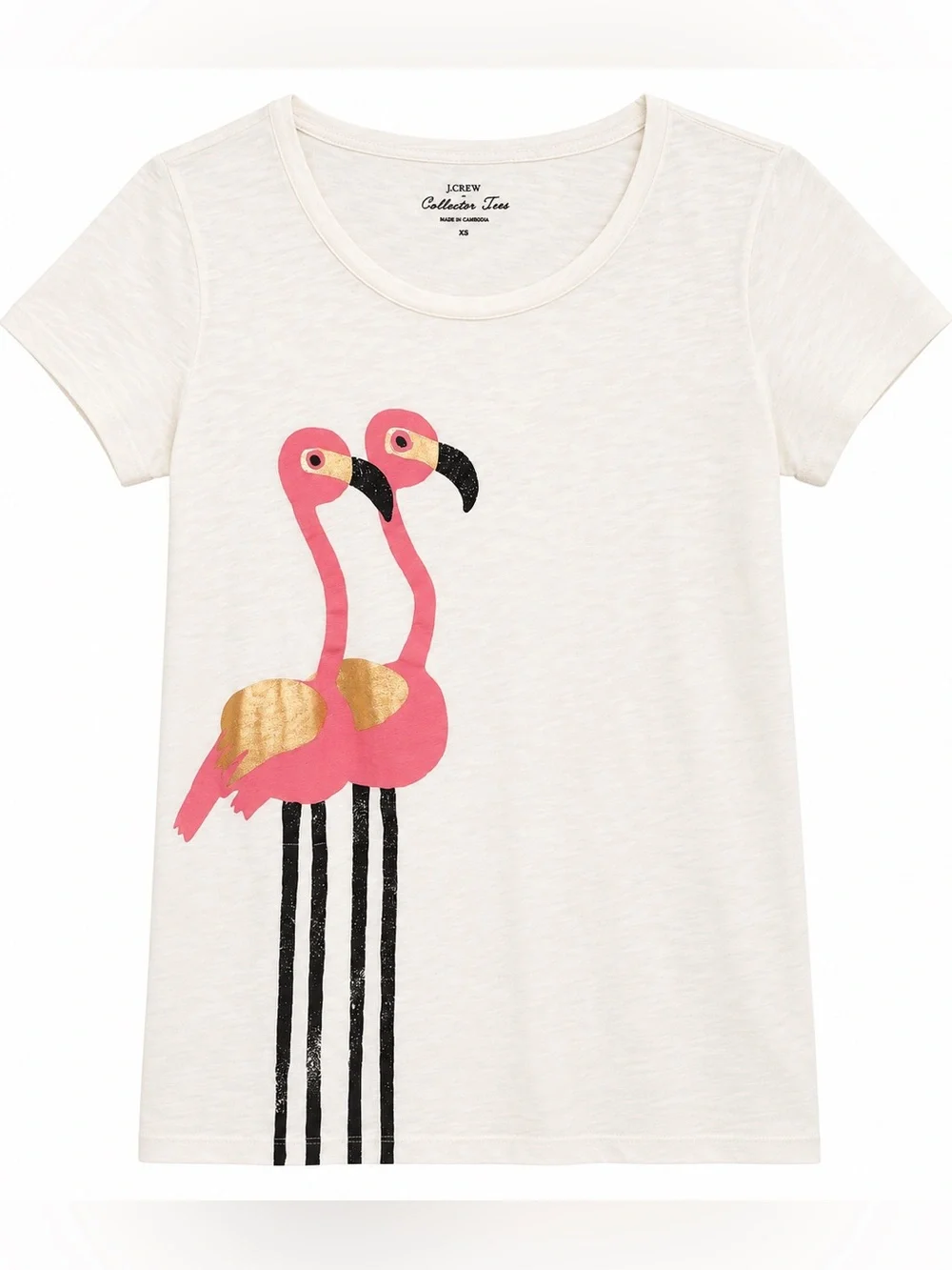 J.Crew 100% Cotton Collector Tees Flamingo Graphic T-Shirt- XS